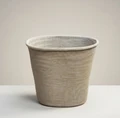Cos de rufe din ratan bej cu captusala textila, 52x39x50 cm, Organizator pentru baie si casa