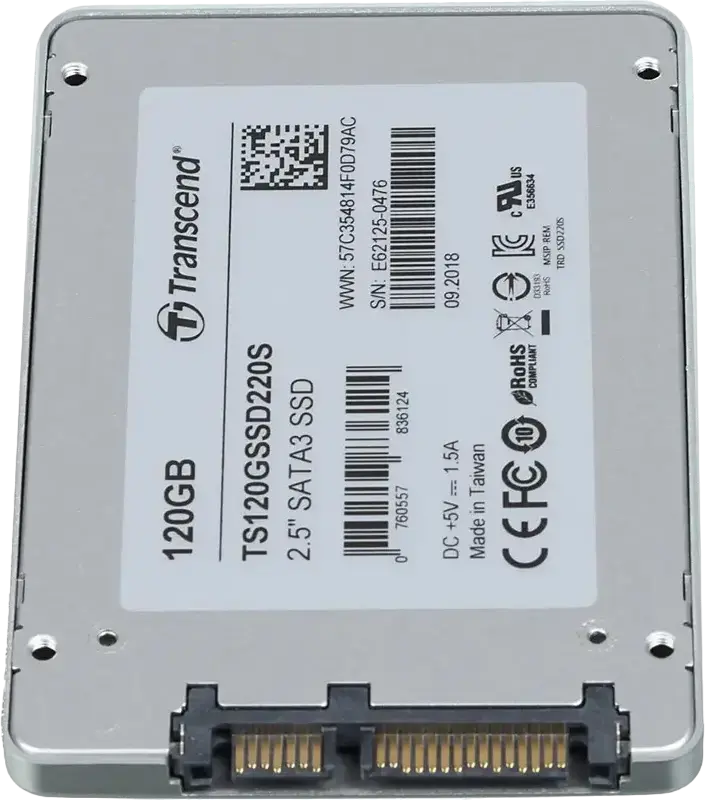 Transcend SSD220S 120GB 2.5-inch SATA III 6Gb/s Internal SSD, 3D NAND TLC, Aluminum Casing, Up to 500MB/s Read, 330MB/s Write, TS120GSSD220S