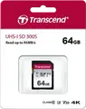 Card de Memorie Transcend SD 300S 64GB SDXC, UHS-I U3 V30 Clasa 10, Viteza Citire 95MB/s, Scriere 45MB/s, Suport Video 4K, TS64GSDC300S