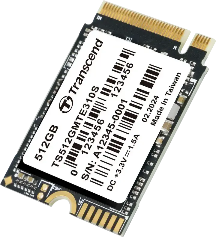 SSD Transcend MTE310S 512GB M.2 2230 NVMe PCIe Gen4 x4, 3D NAND, Citire pana la 3300MB/s, Scriere pana la 1700MB/s, M-key