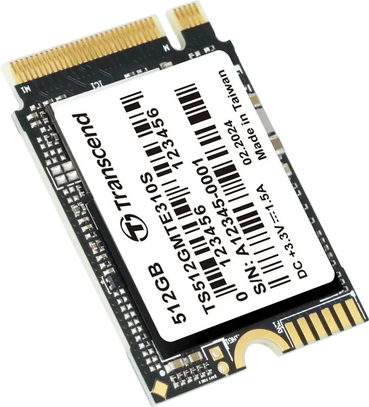 SSD Transcend MTE310S 512GB M.2 2230 NVMe PCIe Gen4 x4, 3D NAND, Citire pana la 3300MB/s, Scriere pana la 1700MB/s, M-key