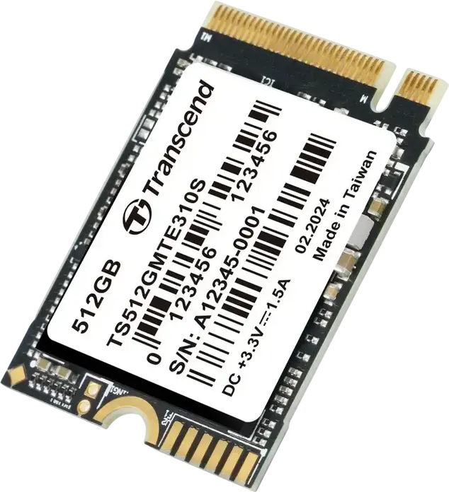 SSD Transcend MTE310S 512GB M.2 2230 NVMe PCIe Gen4 x4, 3D NAND, Citire pana la 3300MB/s, Scriere pana la 1700MB/s, M-key
