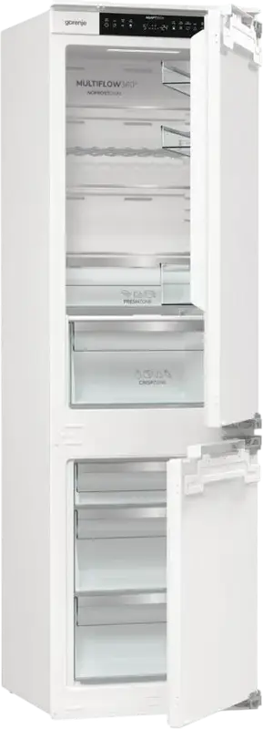 Встраиваемый холодильник Gorenje NRKI517E62WF, NoFrost, Smart Inverter, ConnectLife, FreshZone, CrispZone, 252 л, белый, высота 177.2 см