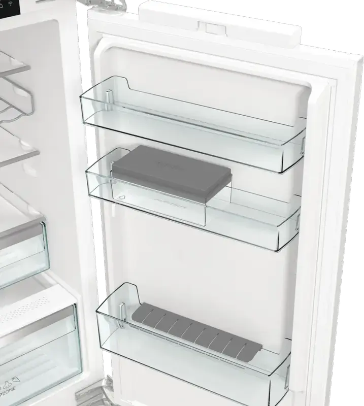 Встраиваемый холодильник Gorenje NRKI517E62WF, NoFrost, Smart Inverter, ConnectLife, FreshZone, CrispZone, 252 л, белый, высота 177.2 см