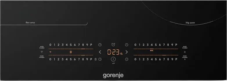Gorenje GI6432BSCWF Built-in Induction Hob, 4 Zones, Vitroceramic Black, Slider Control, ConnectLife, Bridge Function, Power Boost, 59.5x52 cm