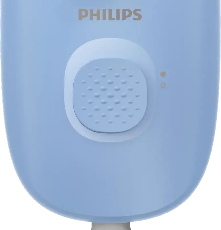 Epilator cu fir Philips BRE228/00 Series 2000, 20 Pense, Cap Spelabil, Albastru, Utilizare Uscata pentru Picioare si Brate, Liditate pana la 4 Saptamani