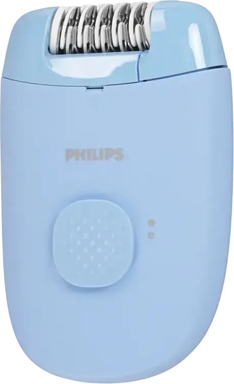 Epilator cu fir Philips BRE228/00 Series 2000, 20 Pense, Cap Spelabil, Albastru, Utilizare Uscata pentru Picioare si Brate, Liditate pana la 4 Saptamani