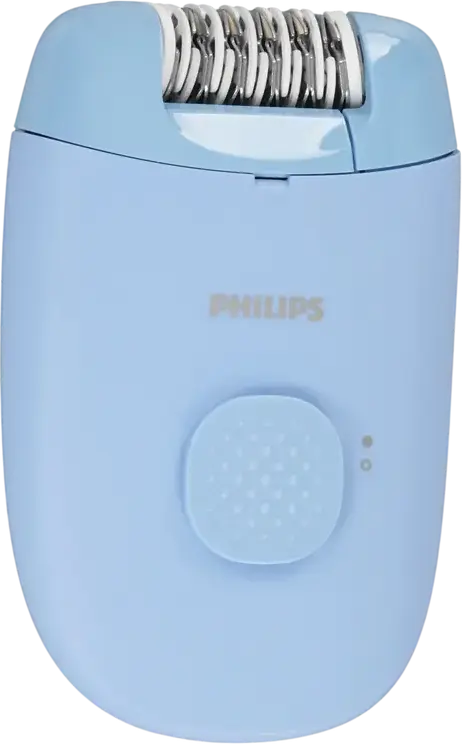Epilator cu fir Philips BRE228/00 Series 2000, 20 Pense, Cap Spelabil, Albastru, Utilizare Uscata pentru Picioare si Brate, Liditate pana la 4 Saptamani