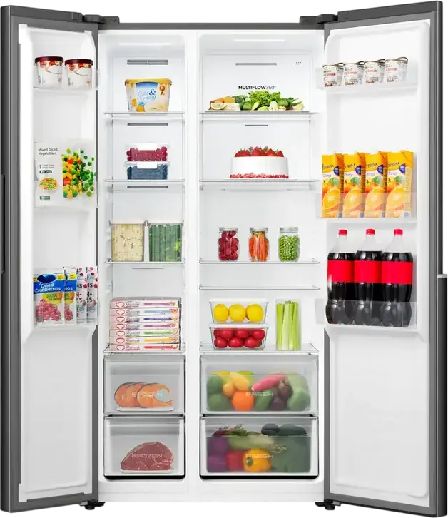 Frigider Gorenje NRS917E41BX Side-by-Side, No Frost, Volum Net 544L, Tehnologie Inverter, Control Electronic, Negru, 178.6x91.1x61.5 cm