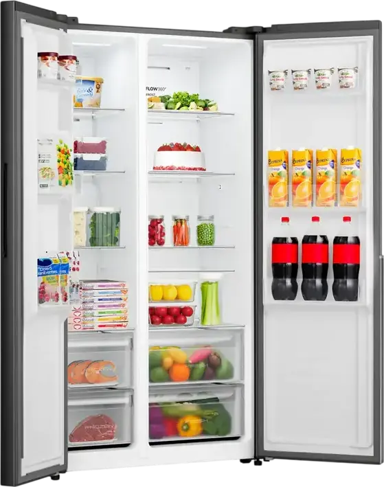 Frigider Gorenje NRS917E41BX Side-by-Side, No Frost, Volum Net 544L, Tehnologie Inverter, Control Electronic, Negru, 178.6x91.1x61.5 cm