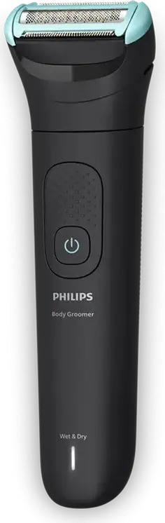 Philips BG5470/15 5000 Series Body Groomer, Triple Protect Shave System, Wet & Dry Waterproof, 100 min Runtime, Black, Set of 6 Pieces