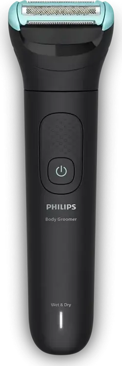 Philips BG5470/15 5000 Series Body Groomer, Triple Protect Shave System, Wet & Dry Waterproof, 100 min Runtime, Black, Set of 6 Pieces