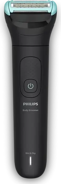 Philips BG5470/15 5000 Series Body Groomer, Triple Protect Shave System, Wet & Dry Waterproof, 100 min Runtime, Black, Set of 6 Pieces