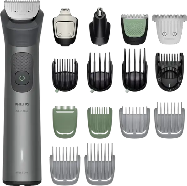 Philips MG7951/15 7000 Series All-in-One Trimmer for Men, 17 Tools, BeardSense Technology, Stainless Steel Self-Sharpening Blades, 120 Min Runtime, Grey