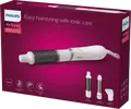 Perie Uscător de Păr Philips BHA303/00 Seria 3000, Air Styler 800W Ceramică și Ionizare, 3 Trepte Temperatură, Alb, Set de 3 piese