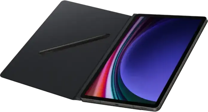 Samsung Smart Book Cover EF-BX710PBEGWW for Galaxy Tab S9 and Tab S9 FE 11 inch, Polyurethane and Polycarbonate, Magnetic, Auto Wake/Sleep, Black
