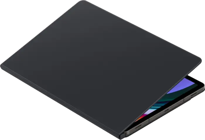 Husa Samsung Smart Book Cover EF-BX710PBEGWW pentru Galaxy Tab S9 si Tab S9 FE 11 inch, Poliuretan si Policarbonat, Magnetica, Auto Wake/Sleep, Negru
