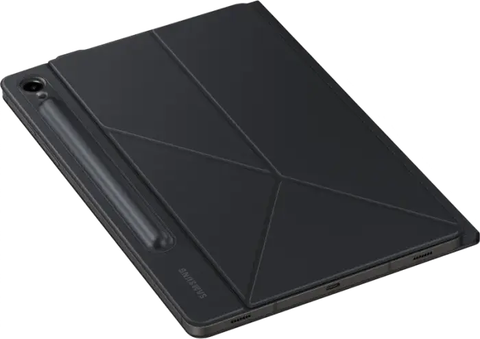 Husa Samsung Smart Book Cover EF-BX710PBEGWW pentru Galaxy Tab S9 si Tab S9 FE 11 inch, Poliuretan si Policarbonat, Magnetica, Auto Wake/Sleep, Negru