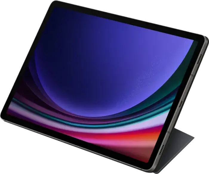 Husa Samsung Smart Book Cover EF-BX710PBEGWW pentru Galaxy Tab S9 si Tab S9 FE 11 inch, Poliuretan si Policarbonat, Magnetica, Auto Wake/Sleep, Negru