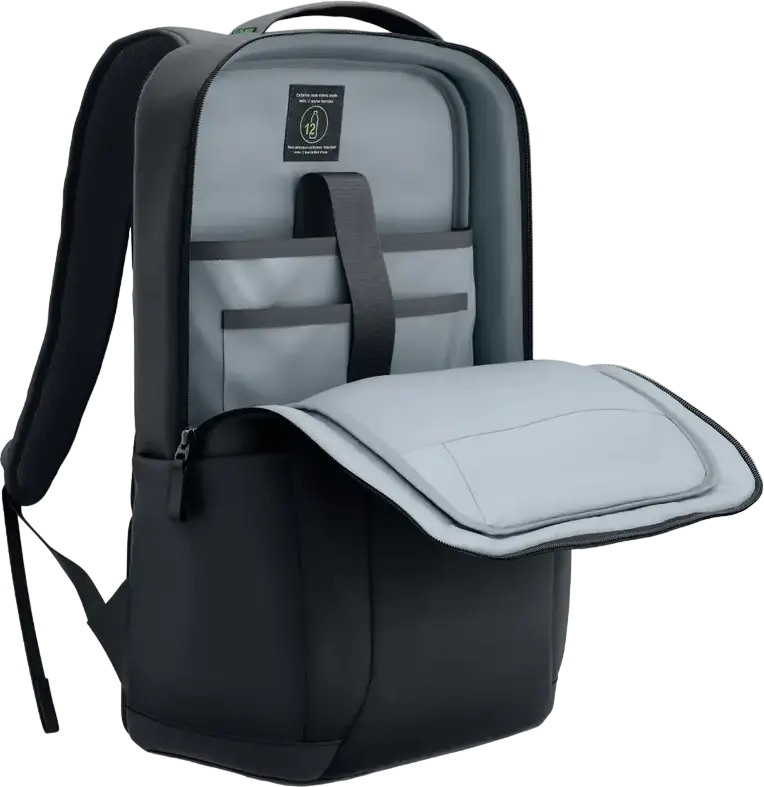 Dell EcoLoop Pro Slim Backpack 15 CP5724S for Laptops up to 15.6 inches, Recycled Polyester, Weather-Resistant, 360º Foam Cushioning, Black