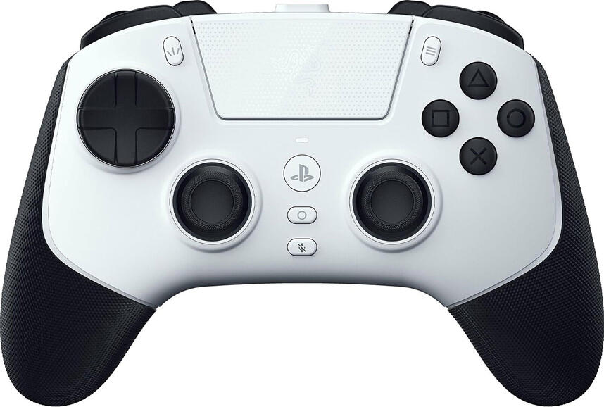 Controller Wireless Razer Raiju V3 Pro pentru PS5 si PC, Thumbsticks TMR, Triggere Hall Effect, Butoane Mecanice PBT, Alb, HyperSpeed Wireless