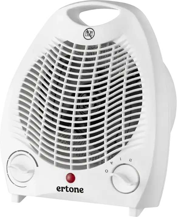 Aerotermă Electrică Ertoni ERT-265AB, 2100W, 2 Nivele de Putere, Termostat Reglabil, Control Rotativ, Carcasă Plastic, Albă, Pentru Podea