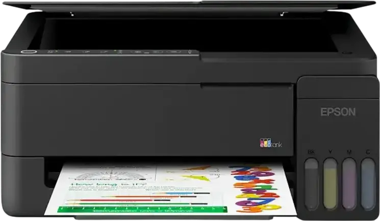 Epson EcoTank L3351 Multifunction Printer, Print Scan Copy, Wi-Fi Direct, 5760 x 1440 DPI, Black, Includes Set of 5 Ink Bottles