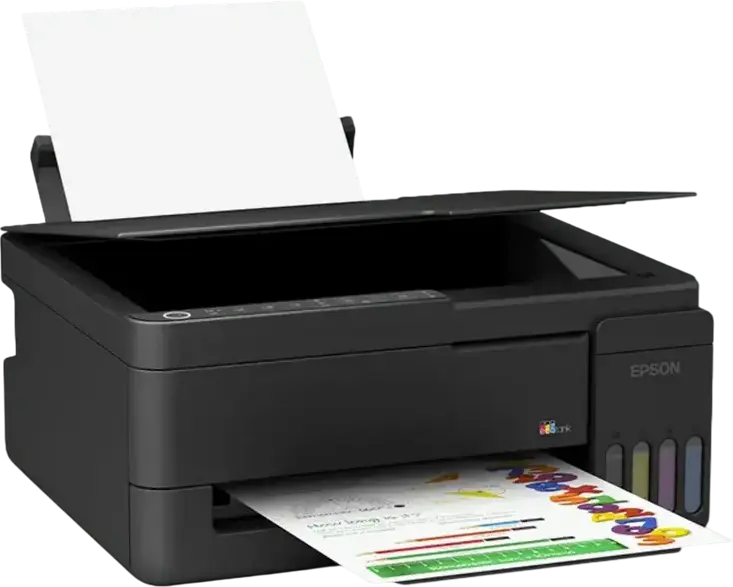 Epson EcoTank L3351 Multifunction Printer, Print Scan Copy, Wi-Fi Direct, 5760 x 1440 DPI, Black, Includes Set of 5 Ink Bottles
