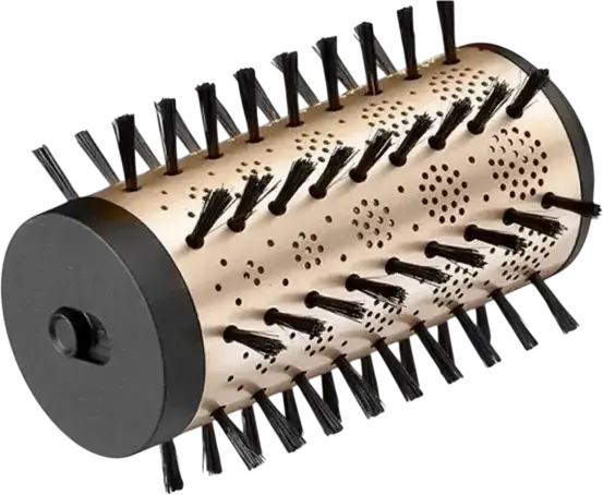 BaByliss AS953SE Big Hair Duo Rotating Hot Air Styler Blow-Dry Brush, 650W, Ceramic Coating, Ionic Technology, Set of 2 Brush Attachments, Gold/Grey