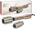BaByliss AS953SE Big Hair Duo Rotating Hot Air Styler Blow-Dry Brush, 650W, Ceramic Coating, Ionic Technology, Set of 2 Brush Attachments, Gold/Grey