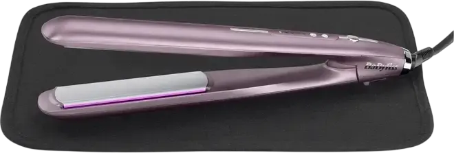 BaByliss Futura ST605E Hair Straightener, Advanced Ceramics Plates 25x120mm, Dual Ionic System, 150-235°C, Violet, with Heat-Resistant Case