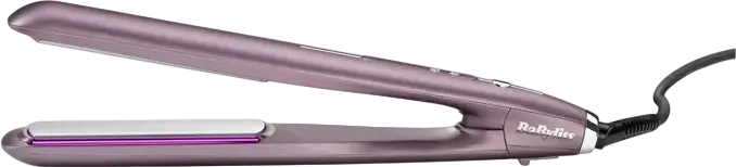 BaByliss Futura ST605E Hair Straightener, Advanced Ceramics Plates 25x120mm, Dual Ionic System, 150-235°C, Violet, with Heat-Resistant Case