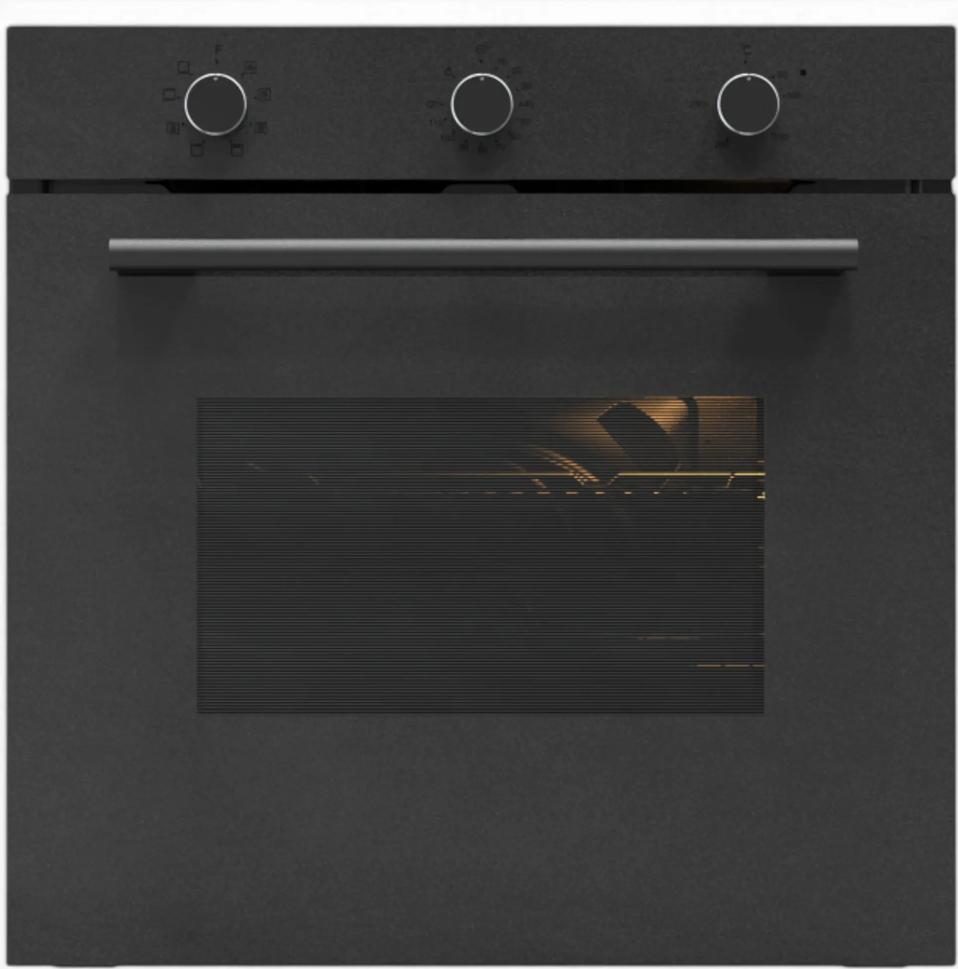 Tornado HM74 8F99 BL MATT Built-in Electric Oven, 74L, 8 Cooking Modes, Convection, Grill, Triple Glazing, Easy-clean Enamel, Class A, 60cm, Black Matt