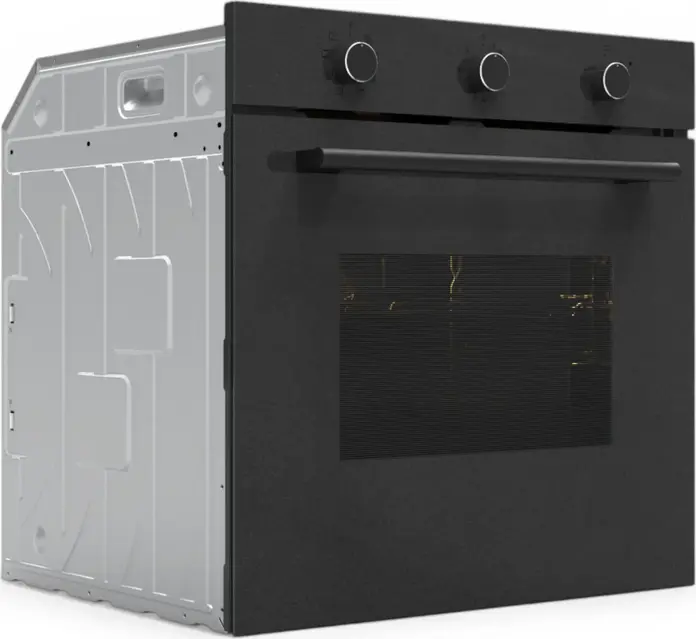 Tornado HM74 8F99 BL MATT Built-in Electric Oven, 74L, 8 Cooking Modes, Convection, Grill, Triple Glazing, Easy-clean Enamel, Class A, 60cm, Black Matt