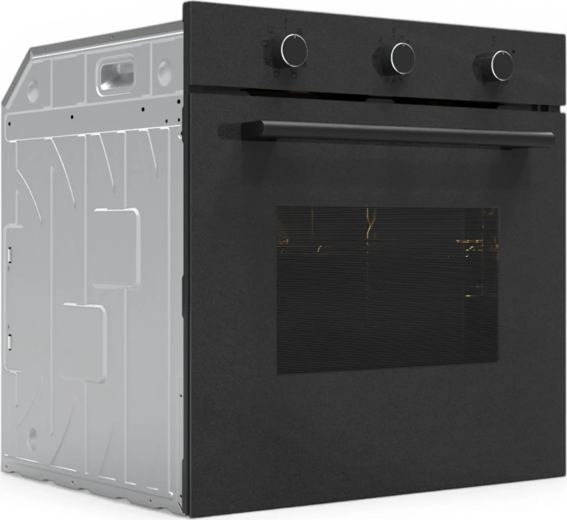 Tornado HM74 8F99 BL MATT Built-in Electric Oven, 74L, 8 Cooking Modes, Convection, Grill, Triple Glazing, Easy-clean Enamel, Class A, 60cm, Black Matt