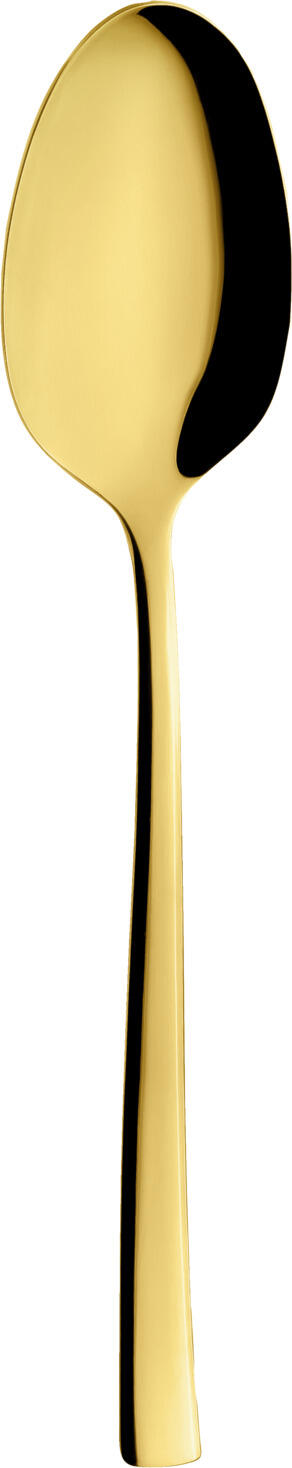 Dalper Oneda Dessert Spoon Set of 12, 18/10 Stainless Steel, Gold PVD Coating, Mirror Polished, 18.7 cm, Made in Portugal
