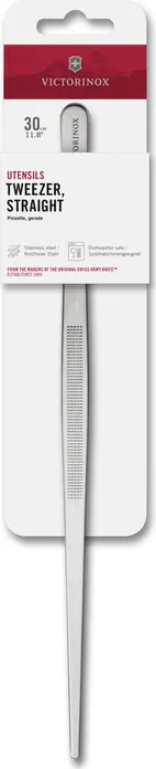 Victorinox Clește de Gătit Drept 30 cm, din Oțel Inoxidabil, Pensetă de Precizie pentru Plating și Catering, Rezistentă la Rugină, Argintiu