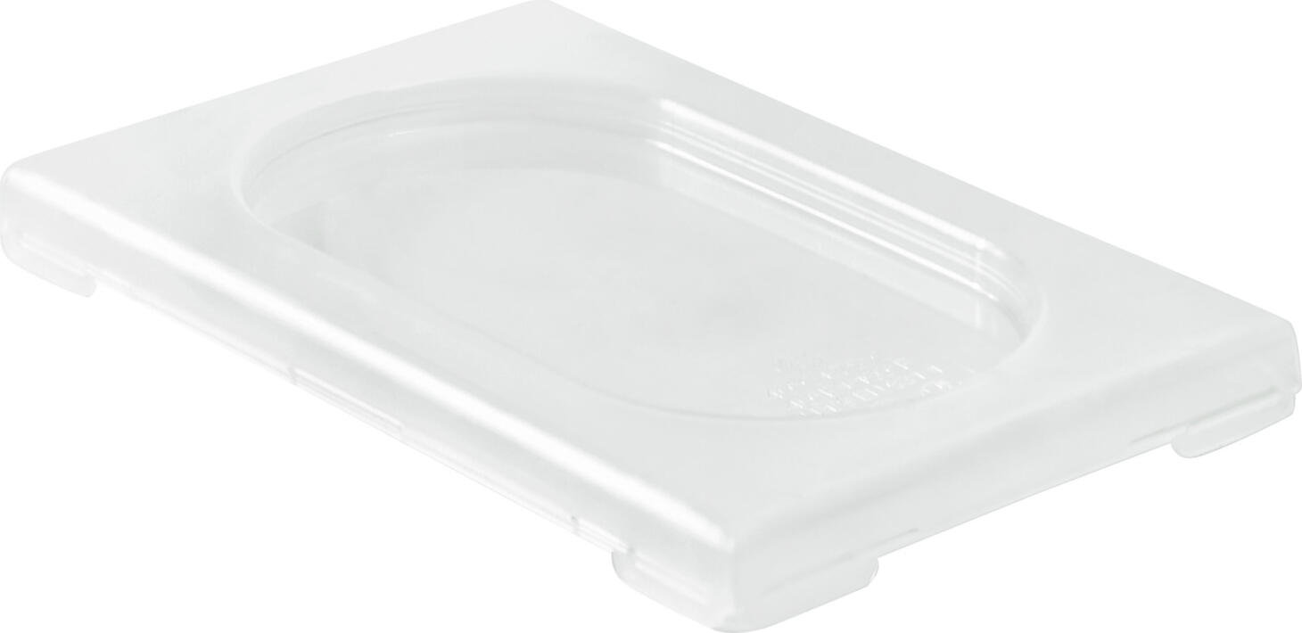 Capac Pulsiva Risa GN 1/9, Polipropilena Transparenta, Sigur pentru Alimente, fara BPA, Rezistent la Impact, pentru Masina de Spalat si Microunde, 17.6 x 10.8 cm