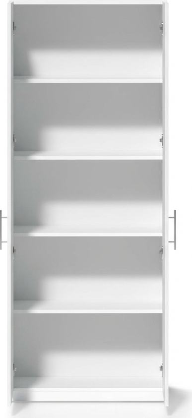 Офисный шкаф Fabrik Home Office Line 11, ламинированная ДСП, Белый ясень, 800x2000x400 мм, 2 двери, 5 полок