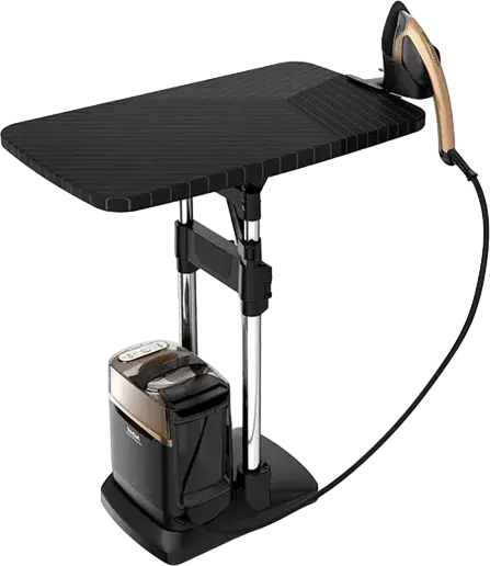 Парогенератор Tefal QT2020E0, 2170 Вт, давление 5.8 бар, подача пара 90 г/мин, резервуар 1100 мл, со встроенной гладильной доской, черный