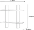 Raft Decorativ de Perete Fabrik Home Raft Tetris No.2, PAL laminat, 770x700x220 mm, Frasin alb