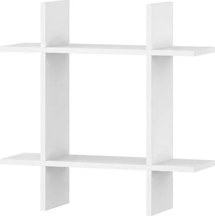 Raft Decorativ de Perete Fabrik Home Raft Tetris No.2, PAL laminat, 770x700x220 mm, Frasin alb