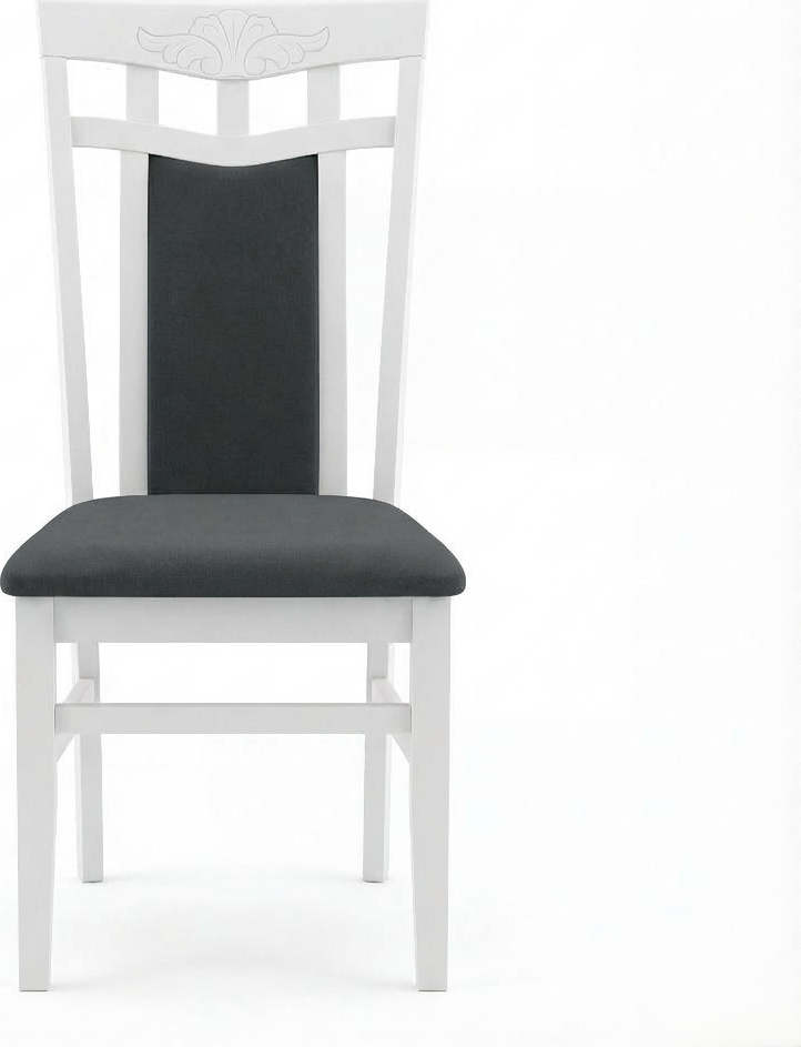 Elegance Dining Chair, Solid Wood Frame, Soft Textile Upholstery, Carved Backrest Design, 450x910x470 mm