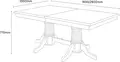 Elegance Extendable Rectangular Table, Solid Malaysian Beech Wood, Wenge, 1600-2800mm x 1000mm x 770mm, Classic Sculpted Design