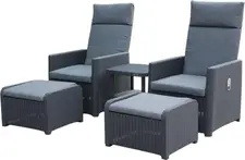 Chomik Set mobilier de grădină 2 scaune, masă, 2 scăunele ZUM6430