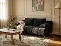 SidiM Di Magio Sofa Bed with Pantograph Mechanism, Fabric Upholstery, Polyurethane Foam and Serpentine Springs, 2000x960x960 mm, includes Linen Closet and Pillows