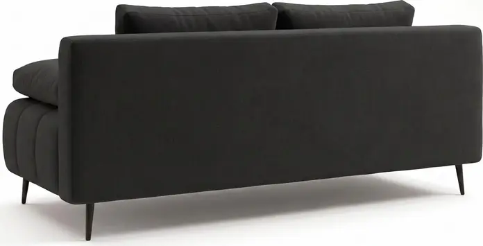 SidiM Di Magio Sofa Bed with Pantograph Mechanism, Fabric Upholstery, Polyurethane Foam and Serpentine Springs, 2000x960x960 mm, includes Linen Closet and Pillows