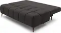 SidiM Di Magio Sofa Bed with Pantograph Mechanism, Fabric Upholstery, Polyurethane Foam and Serpentine Springs, 2000x960x960 mm, includes Linen Closet and Pillows