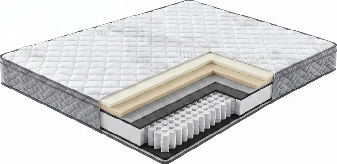 Interdepo EON HOME Orthopedic Mattress, Pocket Springs with Memory Foam and Polyurethane Foam, Medium Firmness, Removable Elastic Cover, 180x200x23 cm