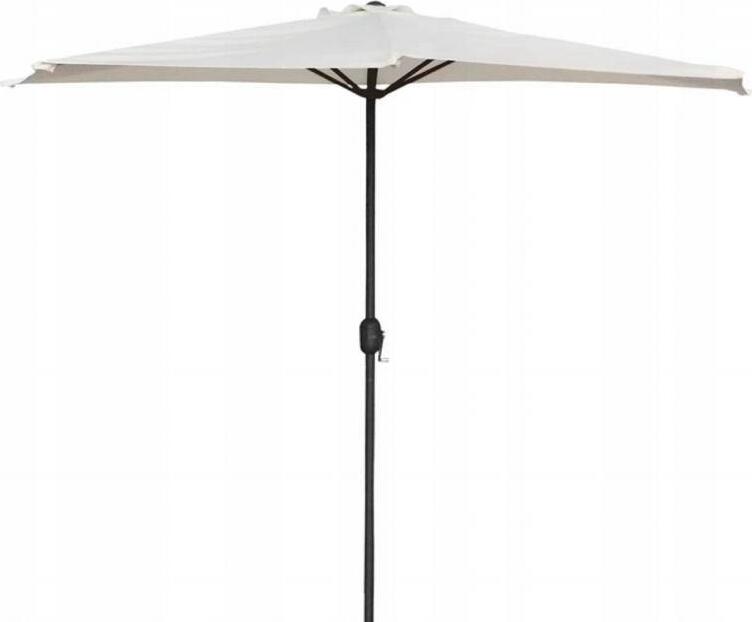Chomik GAO5361 Semi-circular Balcony Umbrella, Beige Polyester, 2360mm Height, 270mm Width, Crank Handle, with Protective Cover